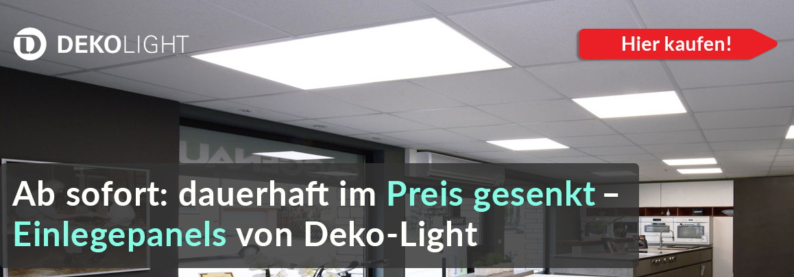 Ab sofort: dauerhaft im Preis gesenkt &ndash; Einlegepanels von Deko-Light