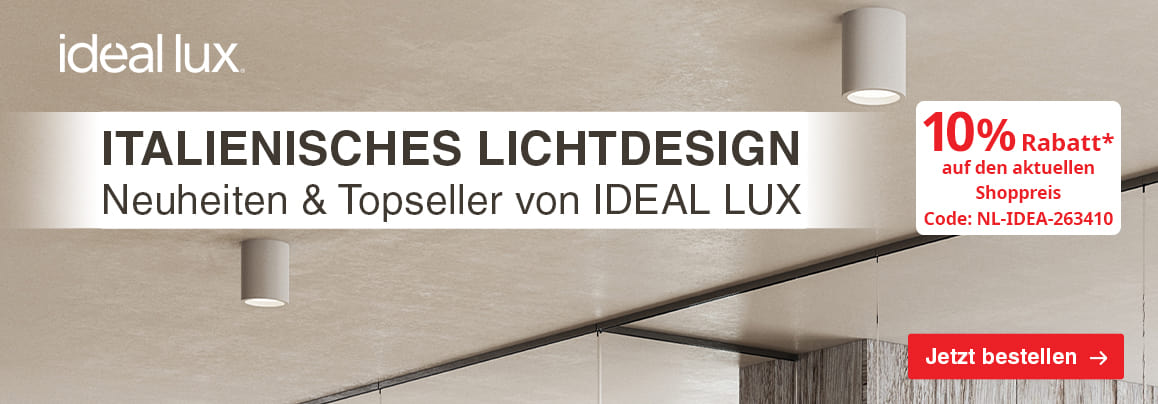 Italienisches Lichtdesign - Neuheiten & Topseller von IDEAL LUX