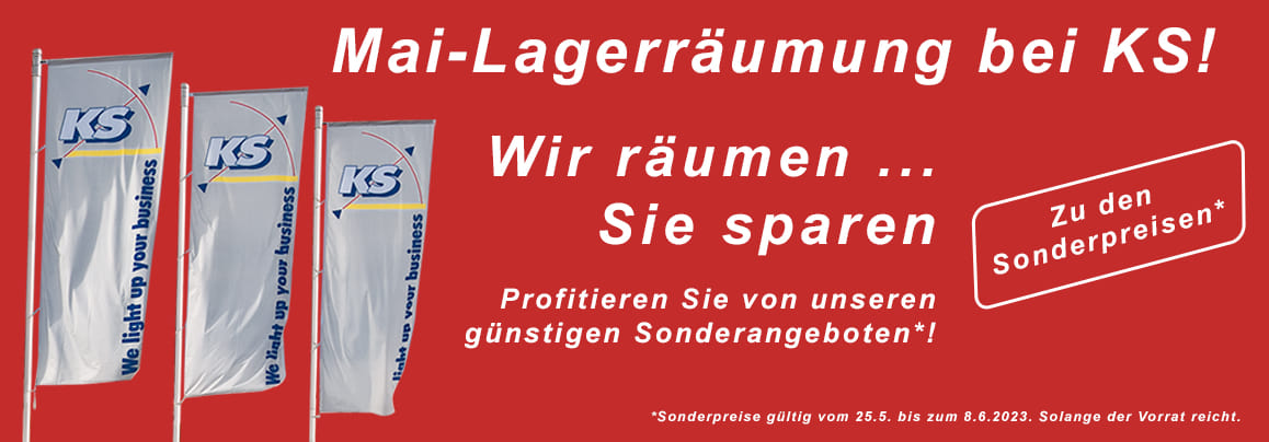Mai-Lagerräumung zu Schnäppchenpreisen