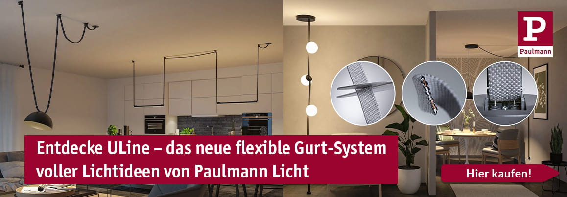 Entdecke ULine - das neue flexible Gurt-System voller Lichtideen von Paulmann Licht