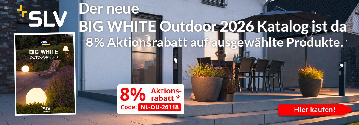 Der neue BIG WHITE Outdoor 2026 Katalog ist da &ndash; 8% Aktionspreis auf ausgew&auml;hlte Produkte.