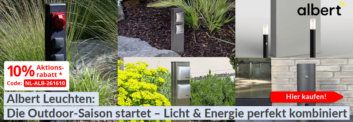 Albert Leuchten: Die Outdoor-Saison startet &ndash; Licht & Energie perfekt kombiniert
