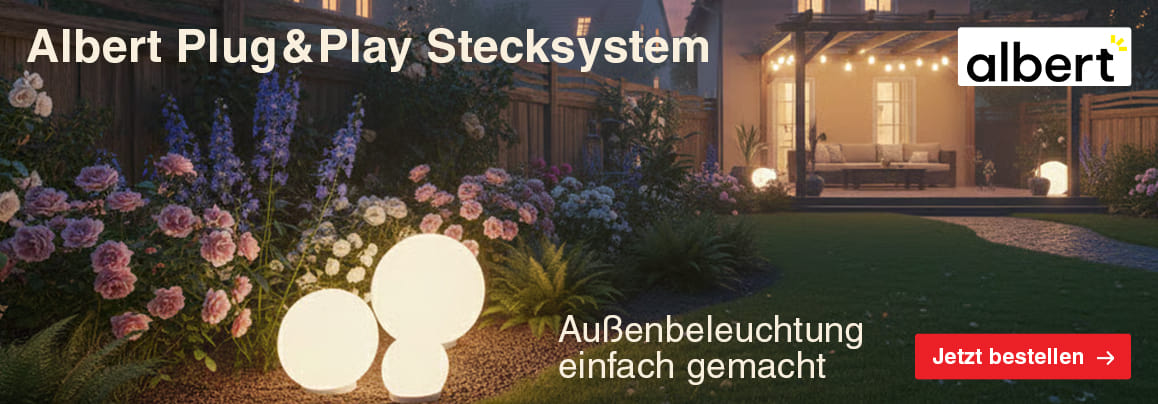 Albert Plug & Play Stecksystem – Außenbeleuchtung einfach gemacht